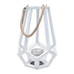 Kass Round White Wood Lantern