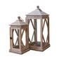 Kalen Weathered Wood Lanterns (Set of 2)