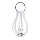 Malen Bellied Wood Lantern With Ring Handle