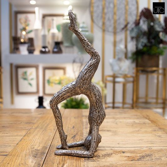 Kendall Polyresin Charcoal Yoga Lady Antique