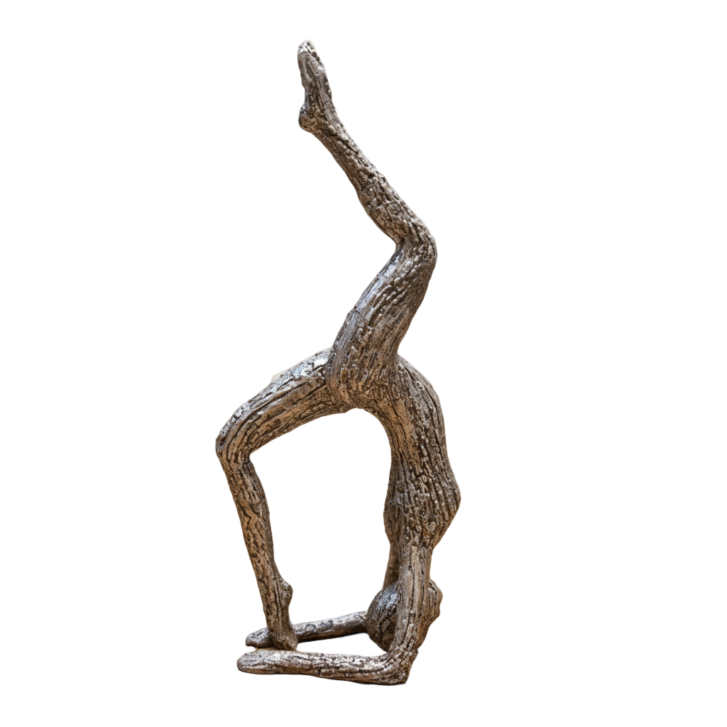 Kendall Polyresin Charcoal Yoga Lady Antique