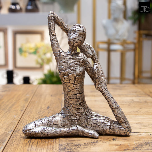 Arli Polyresin Yoga Lady Sculpture