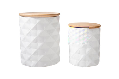 Ceramic Round Canister Matte Finish