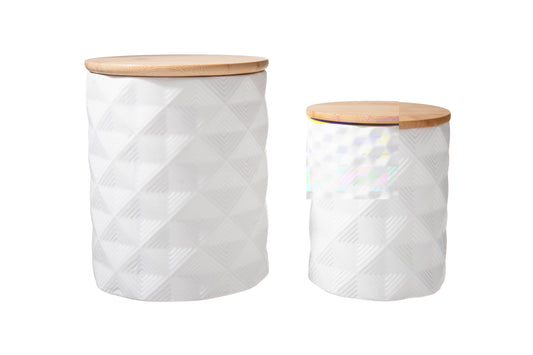 Ceramic Round Canister Matte Finish