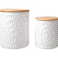 Ceramic Round Canister Matte Finish