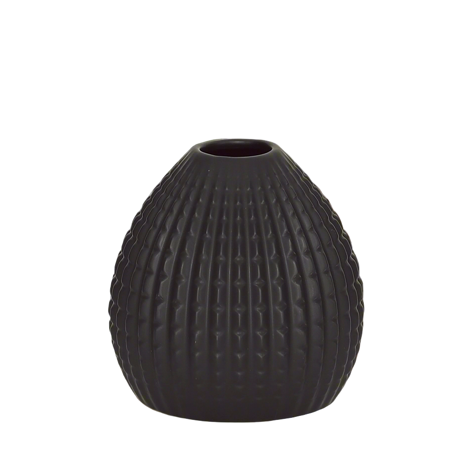 Zoya Matte Black Ceramic Vase