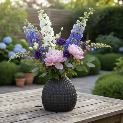 Zoya Matte Black Ceramic Vase