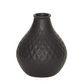 Avelis Bellied Ceramic Vase with Trumpet Mouth and Pressed Diamond Design