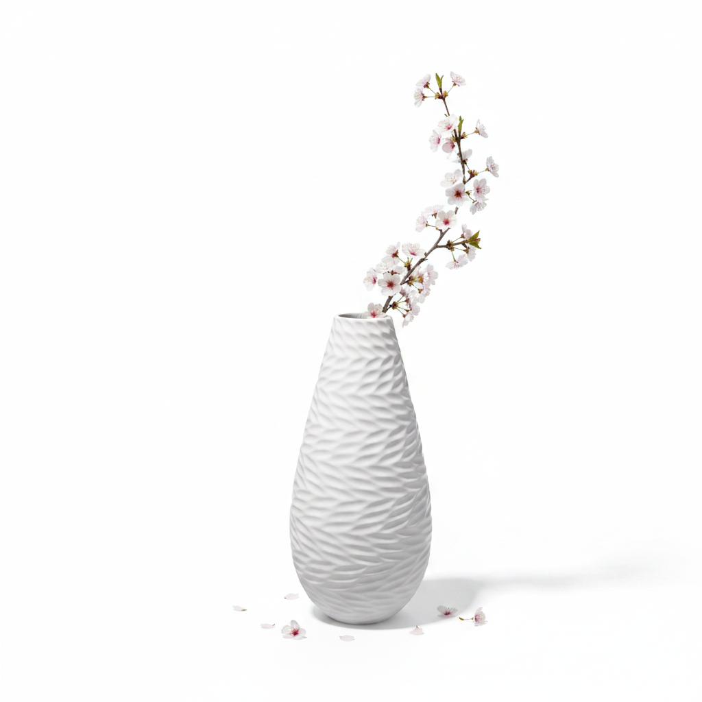 Joplin Engraved Bellied Ceramic Vase