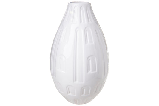 Ceramic Round Bellied Vase Gloss Finish