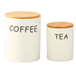 Althera Round Ceramic Canister with Bamboo Lid (Set of 2)