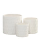 Hexora Ceramic Patterned Planter Set (Set of 3)
