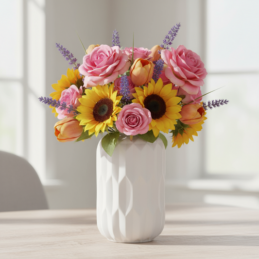 Quinna Ceramic Quartz Vase