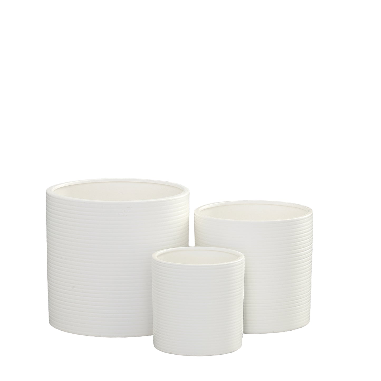 Olenna Textured Ceramic Pot Set (Set of 3)