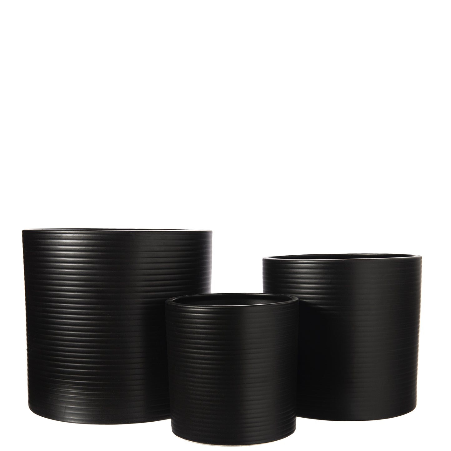 Olenna Textured Ceramic Pot Set (Set of 3)