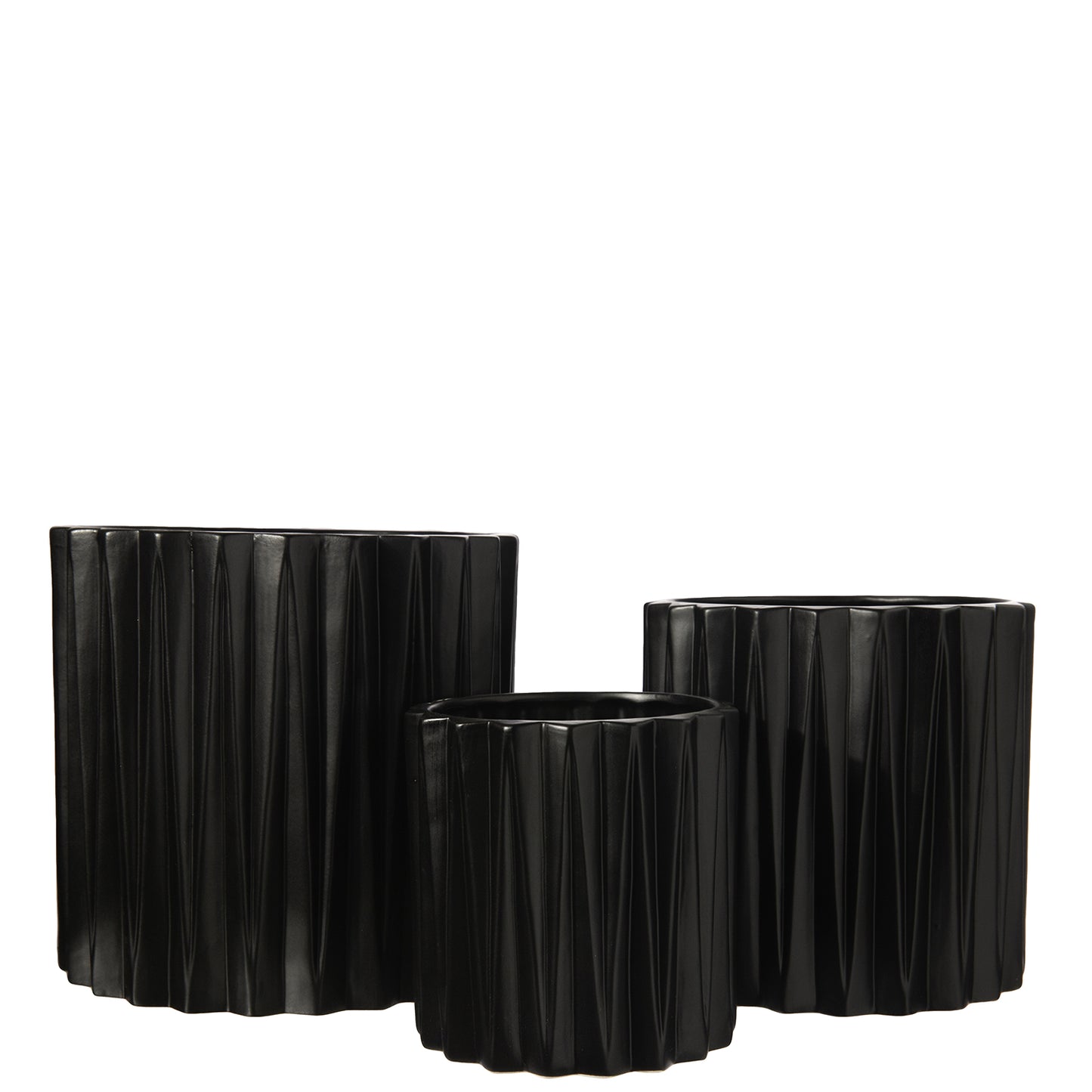 Olenna Textured Ceramic Pot Set (Set of 3)