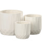 Nelly Diamond Pattern Ceramic Pot (Set of 3)