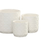 Nelly Diamond Pattern Ceramic Pot (Set of 3)