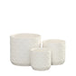 Nelly Diamond Pattern Ceramic Pot (Set of 3)