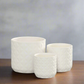 Nelly Diamond Pattern Ceramic Pot (Set of 3)