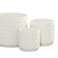 Nelly Diamond Pattern Ceramic Pot (Set of 3)