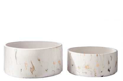 Ceramic Low Round Pot Matte Finish