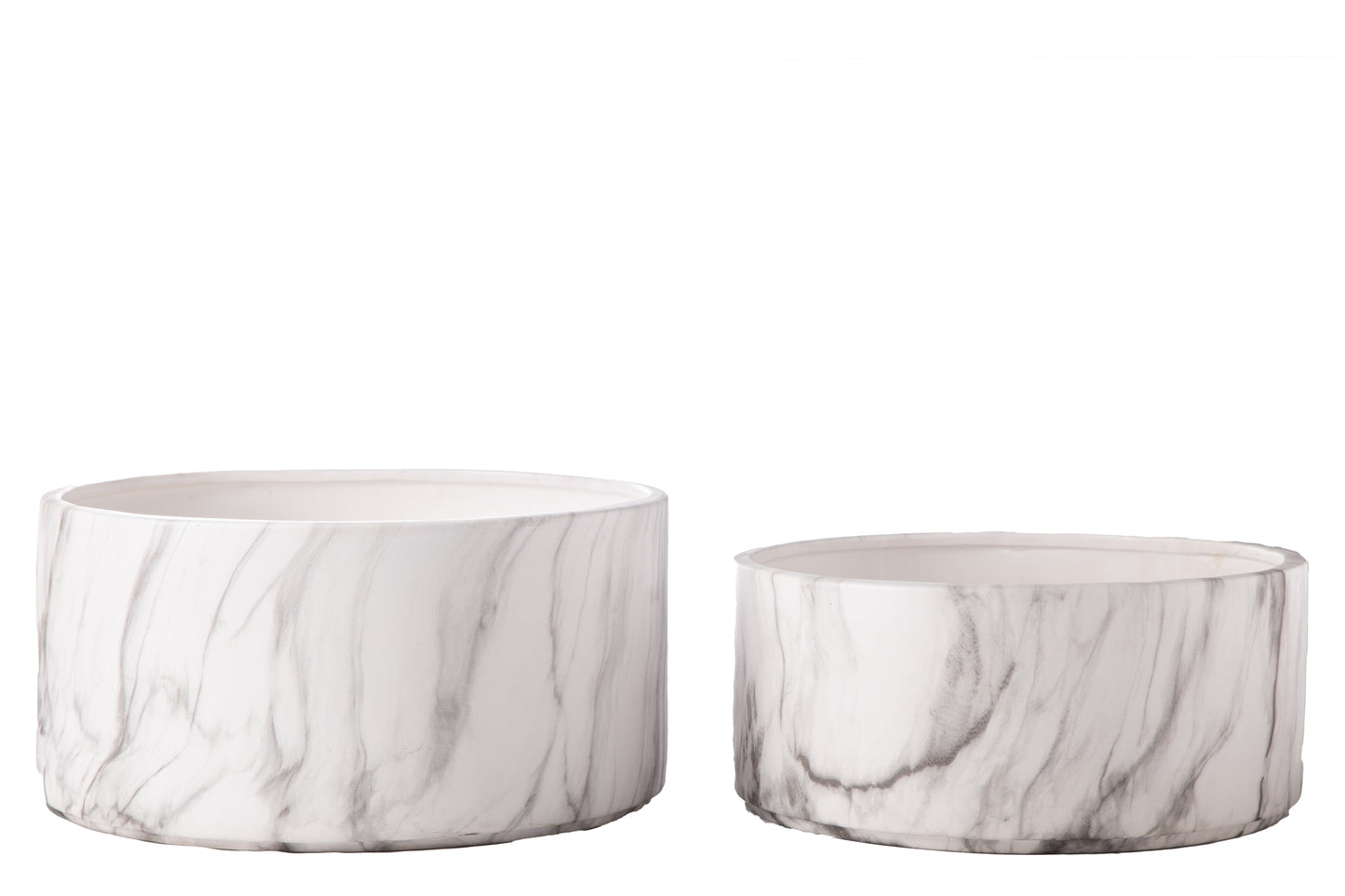 Ceramic Low Round Pot Matte Finish