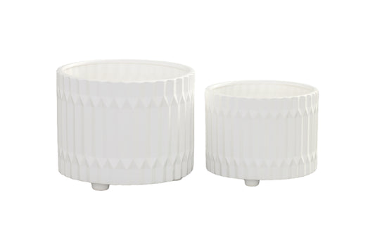 Ceramic Round Pot Gloss Finish-10.00"H