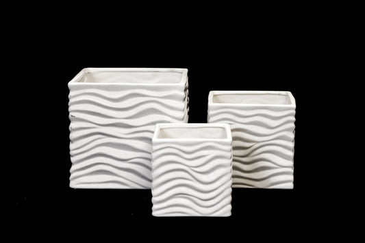 Virellia Wavy Ceramic Pot Set
