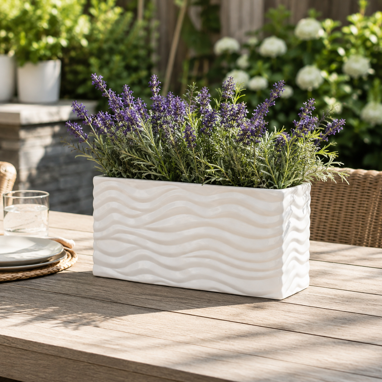 Aeros Ceramic Rectangle Vase
