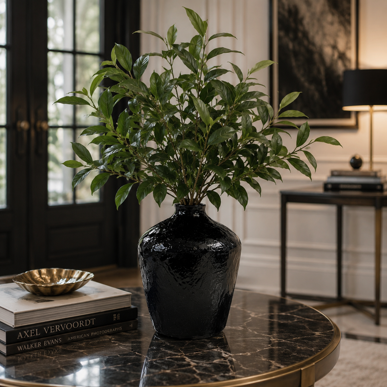 Lumine Textured Bulbous Ceramic Vase