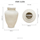 River Handcrafted Textured Urn Vase with Wavy Rim