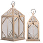 Lucerna Diamond Wood Lantern Set