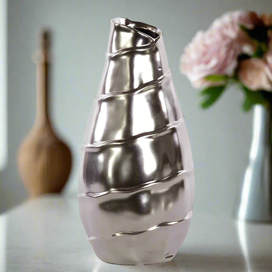 Pirell Spiral Chrome Vase