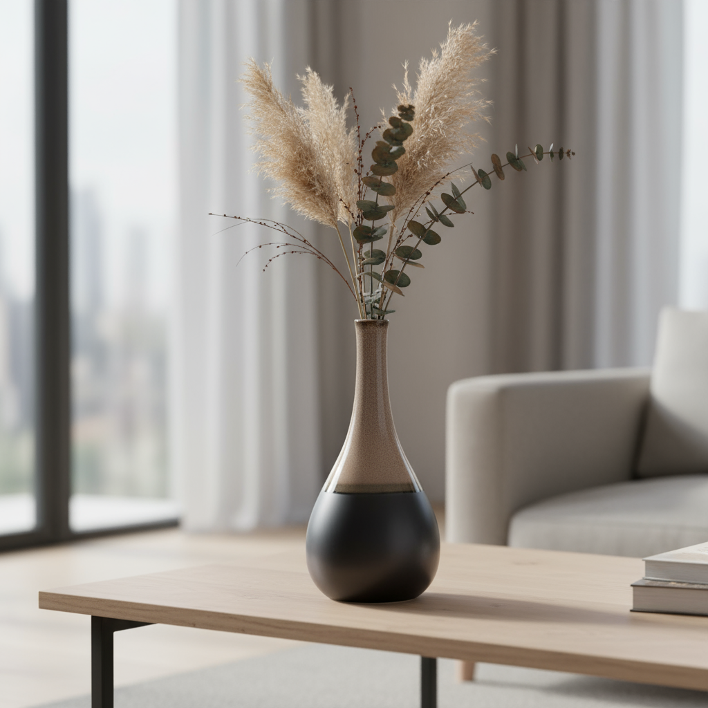 Ondine Ceramic Bellied Vase