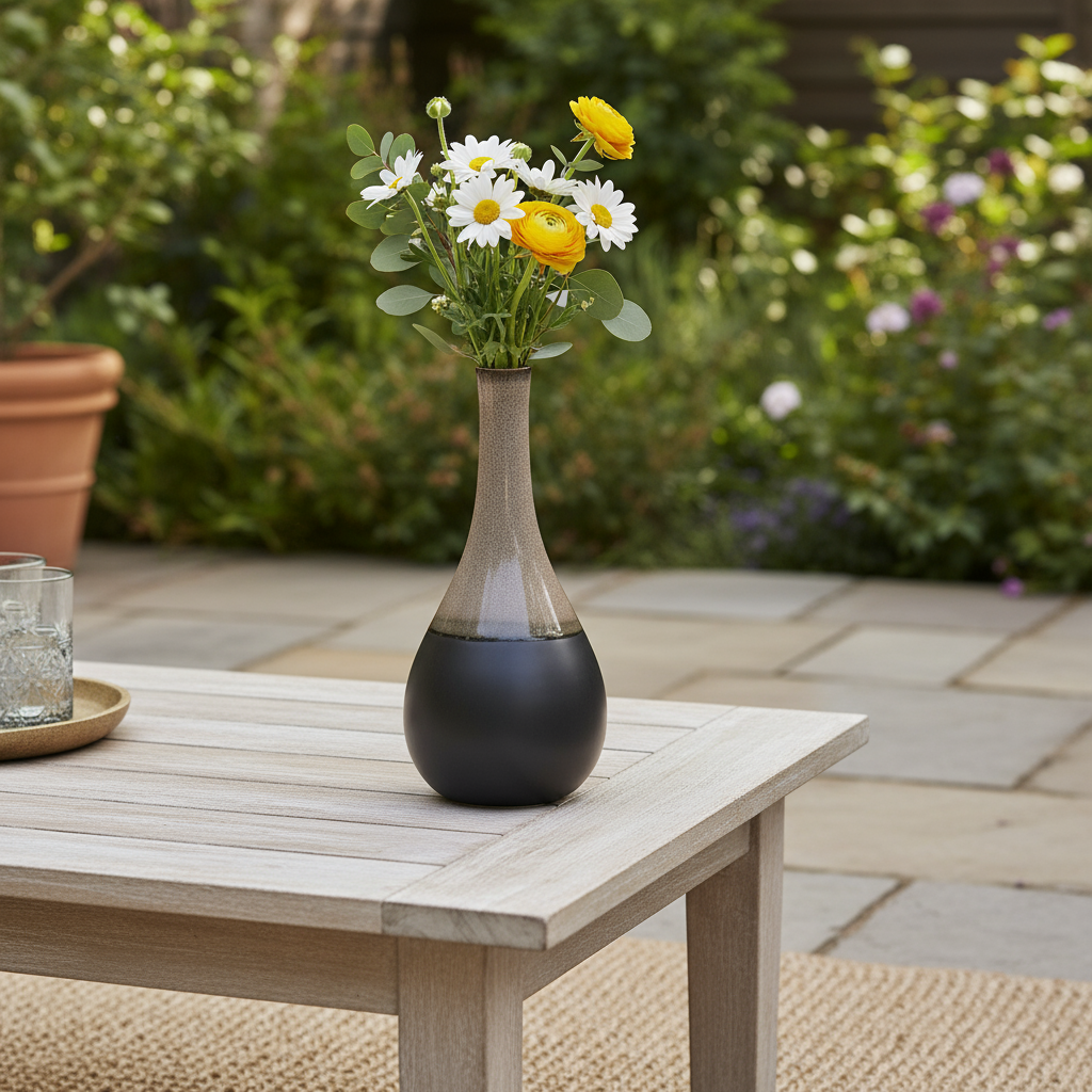 Ondine Ceramic Bellied Vase