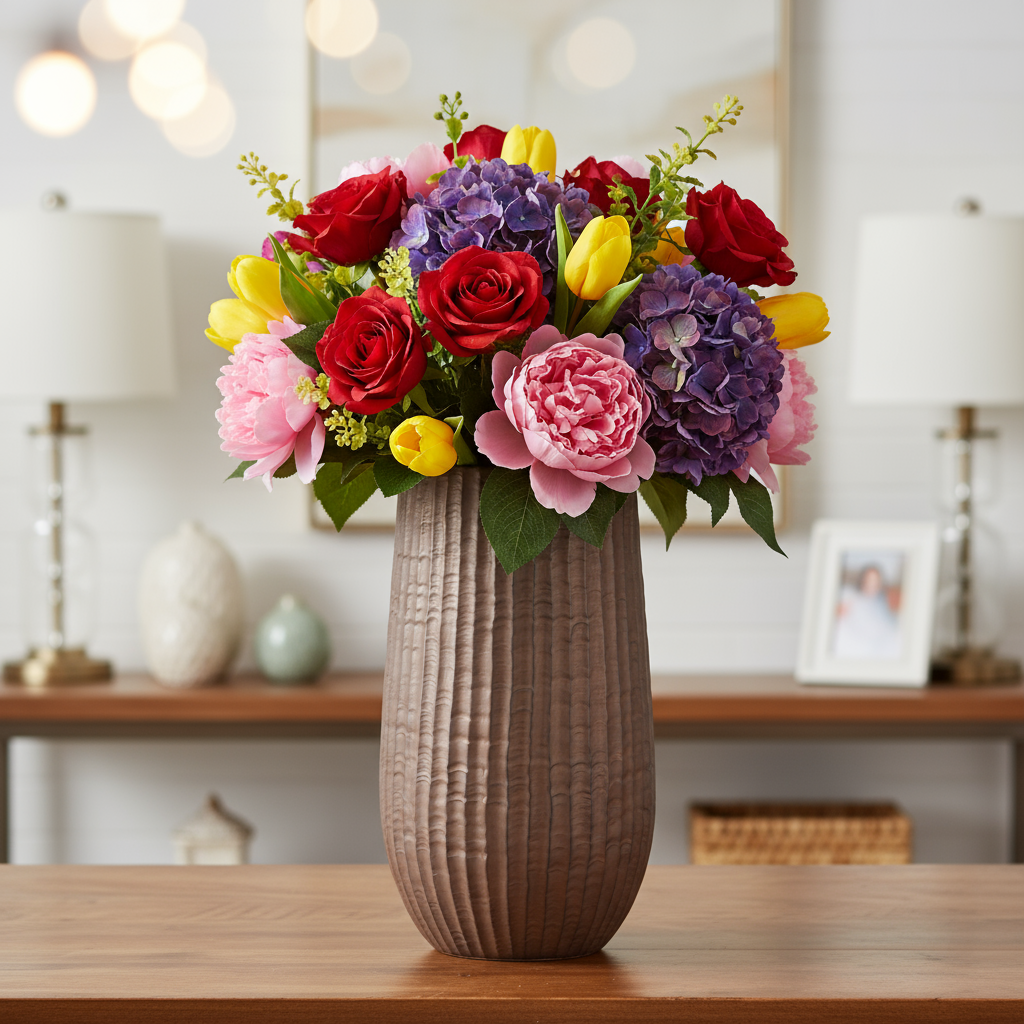 Sybil Ceramic Round Vase