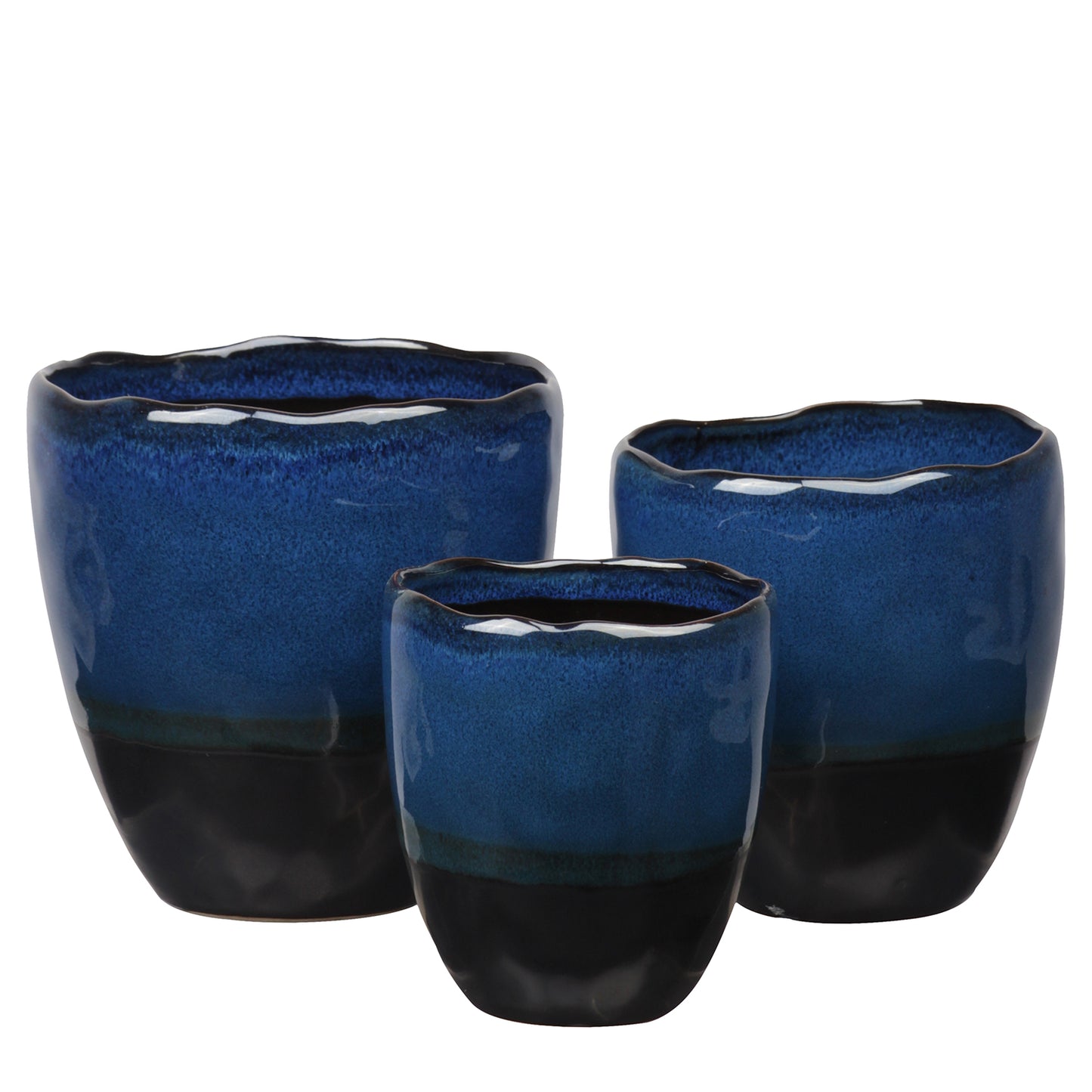 Harvella Irregular Rim Ceramic Planter Set (Set of 3)