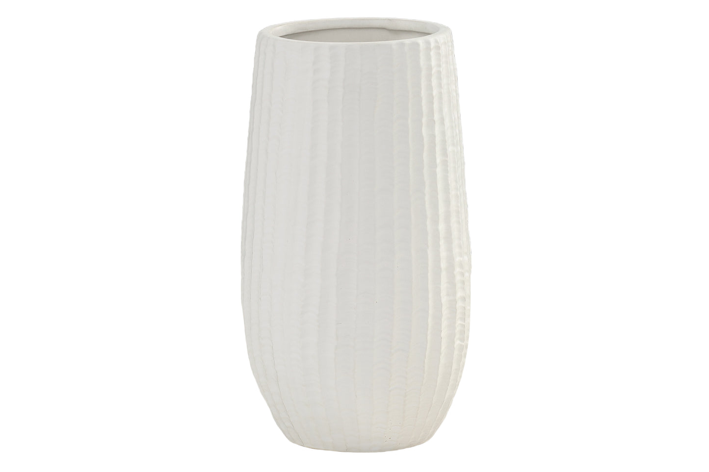 Ceramic Round Vase Matte Finish White