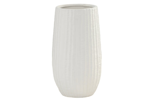Ceramic Round Vase Matte Finish White