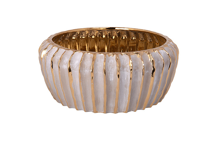 Shams Ribbed Ceramic Bowl