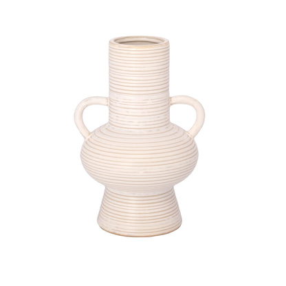 Ceramic Handle Vase Cream