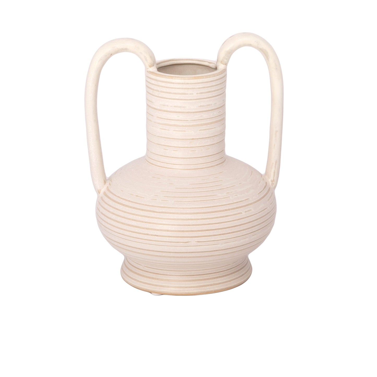 Ceramic Handle Vase Cream
