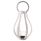Wood Round Bellied Lantern Natural Finish