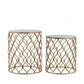 Zypher Marble Top Accent Tables (Set of 2)