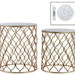 Zypher Marble Top Accent Tables (Set of 2)