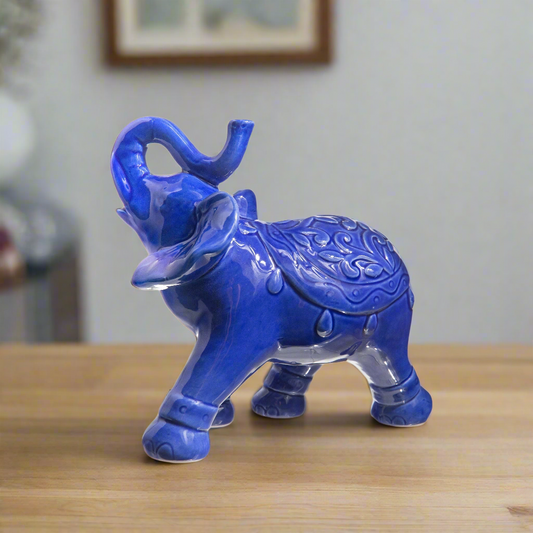 Elandra Standing Ceramic Elephant Decor