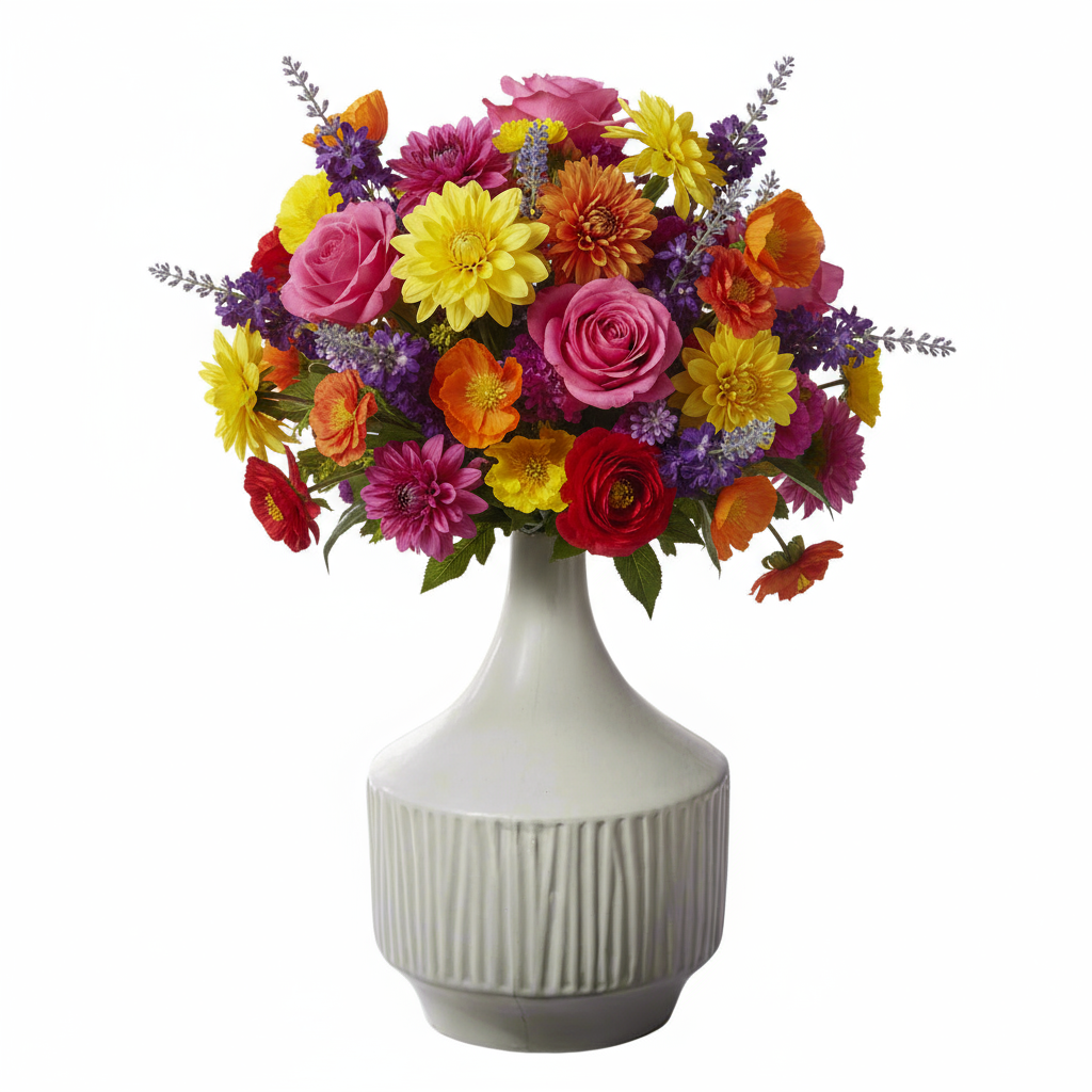 Mireya Corrugated Ceramic Vase