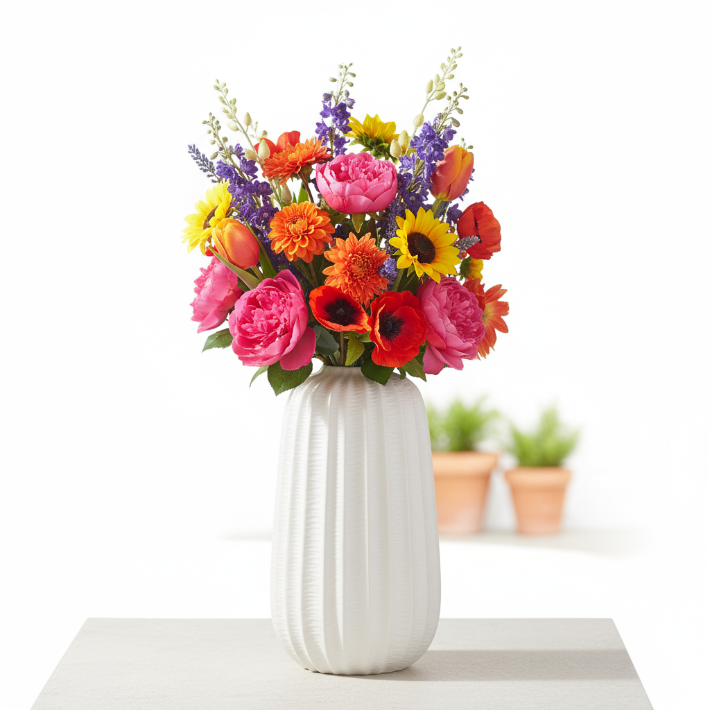 Tahlia Vector Pattern Ceramic Vase