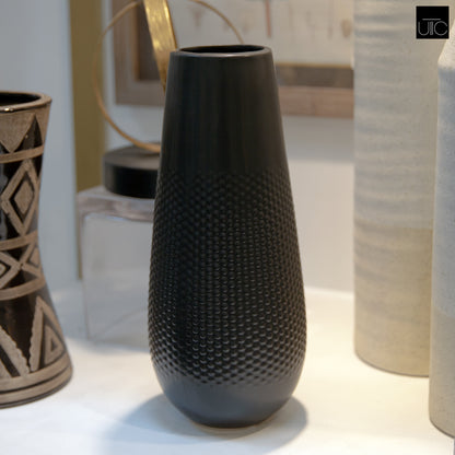 Jax Embossed Dot Ceramic Vase